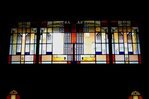 Entree: glas in lood bovenraam.
<br/>
Caspar Dingjan, 2017